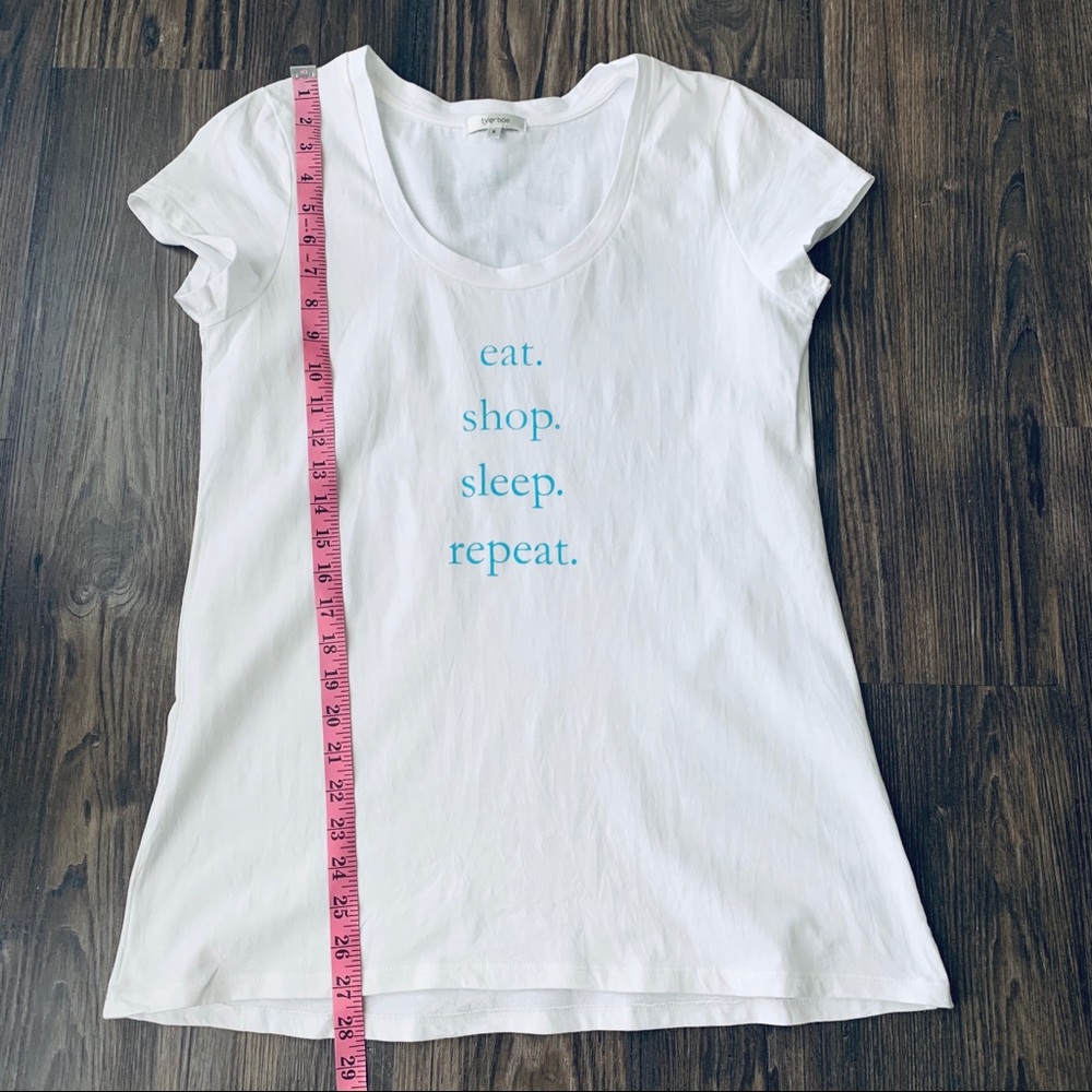 Tyler Boe Graphic T-shirt Eat Shop Sleep Repeat - Picture 7 of 9